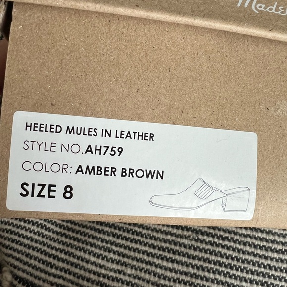 NWT Madewell Carey Mule Size 8 - Picture 8 of 9